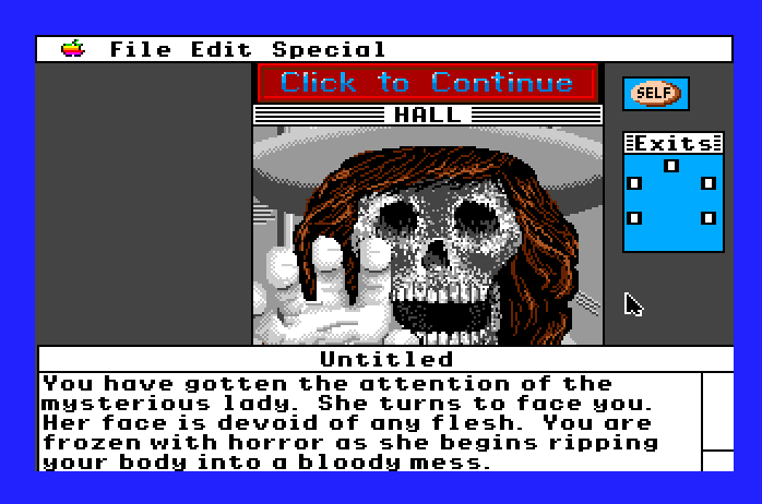 Uninvited Apple IIgs Screenshot: Yikes! This can't be good.
