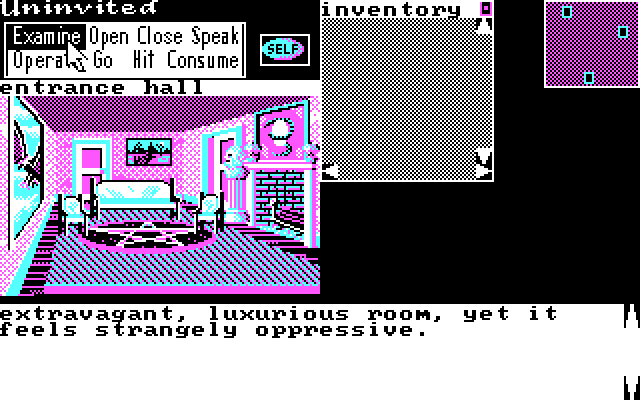 Uninvited IBM PC/Compatibles Screenshot: The entrance hall.