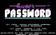 Super Password for IBM PC/Compatibles - Title screen