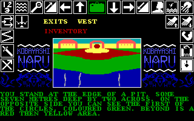 Kobyashi Naru IBM PC/Compatibles Screenshot: This pit looks dangerous...