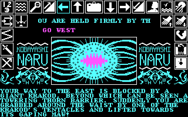 Kobyashi Naru IBM PC/Compatibles Screenshot: Encountered a hostile life form.