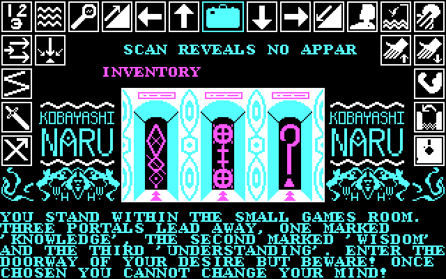 Kobyashi Naru IBM PC/Compatibles Screenshot: Choose your path!