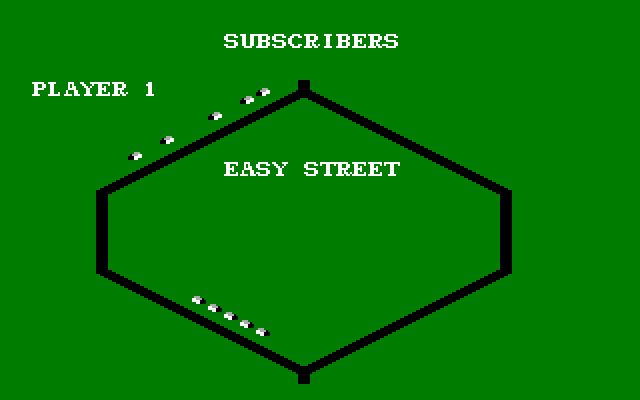 Paperboy 2 IBM PC/Compatibles Screenshot: The game starts out by showing who the subscribers and non-subscribers are.