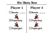 Paperboy 2 for IBM PC/Compatibles - The main menu.