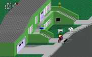 Paperboy 2 for IBM PC/Compatibles - Pick up the newspaper bundle to replenish your supply.