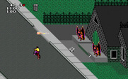 Paperboy 2 for IBM PC/Compatibles - The gargoyles shoot flames at you!