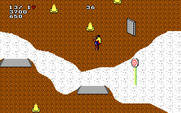 Paperboy 2 for IBM PC/Compatibles - Jumping over an obstacle...