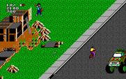 Paperboy 2 for IBM PC/Compatibles - Children hide in this fort and throw things at you.