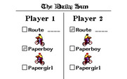 Paperboy 2 for IBM PC/Compatibles - The main menu.