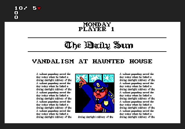 Paperboy 2 Amiga Screenshot: Day 1 start.