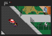 Paperboy 2 for Amiga - Oops, hit by a car...
