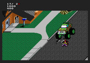 Paperboy 2 for Amiga - Crash! A car and a dog got me...