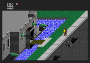 Paperboy 2 for Amiga - This house has canons! Definitely not a friendly place...