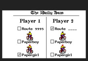 Paperboy 2 for Amiga - The main menu.
