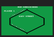 Paperboy 2 for Amiga - The game shows where subscribers and non-subscribers live.