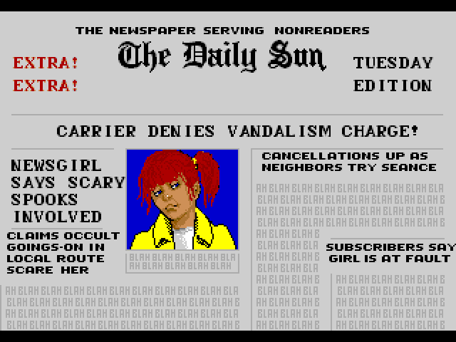 Paperboy 2 Sega Genesis / Mega Drive Screenshot: Vandalism? Couldn't have been me!