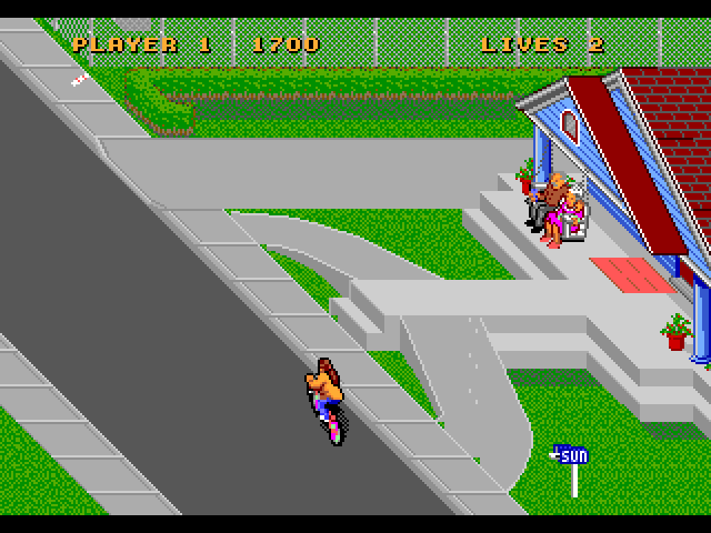Paperboy 2 Sega Genesis / Mega Drive Screenshot: Another successful delivery!