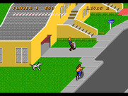 Paperboy 2 for Sega Genesis / Mega Drive - Don't crash into that guy taking out the trash...