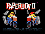 Paperboy 2 for Sega Genesis / Mega Drive - Title screen.
