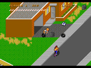 Paperboy 2 for Sega Genesis / Mega Drive - Rolled tires get in the way...