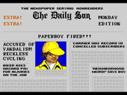 Paperboy 2 for Sega Genesis / Mega Drive - Game over.