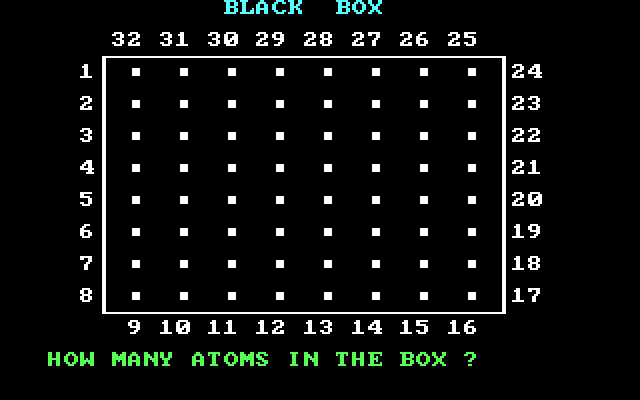 Mind Games IBM PC/Compatibles Screenshot: Black Box: Game start.