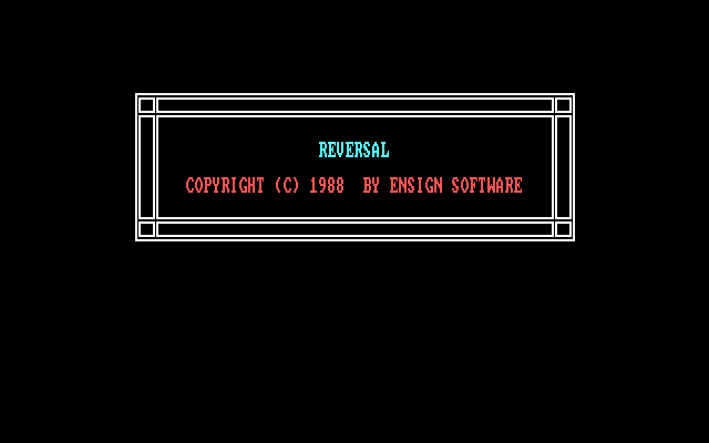 Mind Games IBM PC/Compatibles Screenshot: Reversal: Title screen.