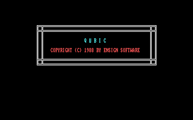 Mind Games IBM PC/Compatibles Screenshot: Qubic: title screen.