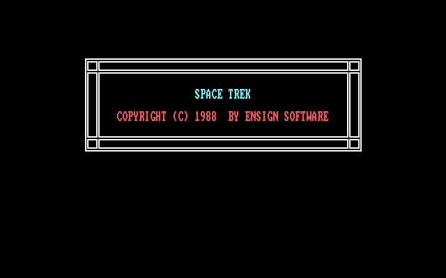 Mind Games IBM PC/Compatibles Screenshot: Space Trek: Title screen.
