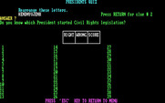 Mind Games for IBM PC/Compatibles - Presidents Quiz: Game start.