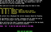 Mind Games for IBM PC/Compatibles - Blackjack: Instructions.