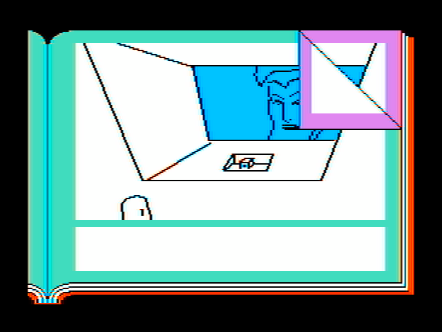 Lane Mastodon vs. the Blubbermen IBM PC/Compatibles Screenshot: You can change viewpoints when the page is folded.