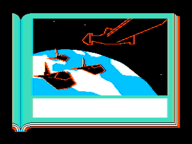 Lane Mastodon vs. the Blubbermen IBM PC/Compatibles Screenshot: Ships leaving Earth...