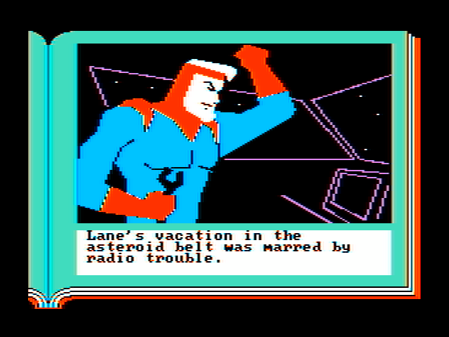Lane Mastodon vs. the Blubbermen IBM PC/Compatibles Screenshot: Lane's vacation is interrupted...