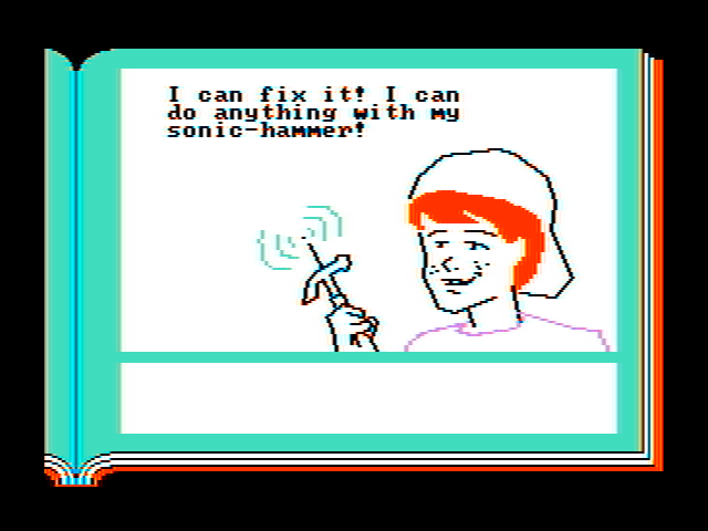 Lane Mastodon vs. the Blubbermen IBM PC/Compatibles Screenshot: This kid can fix anything...