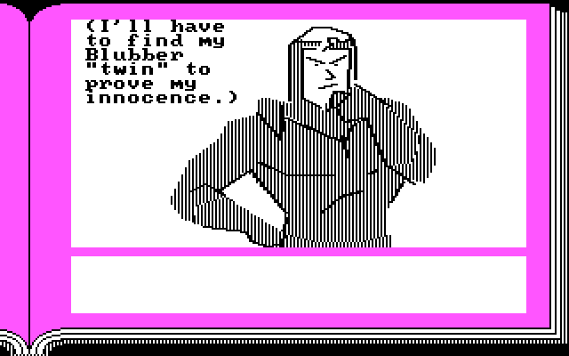 Lane Mastodon vs. the Blubbermen IBM PC/Compatibles Screenshot: Lane studies his predicament...