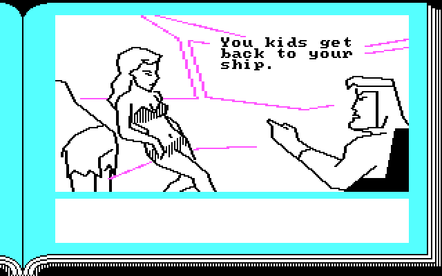 Lane Mastodon vs. the Blubbermen IBM PC/Compatibles Screenshot: Get back to the ship!
