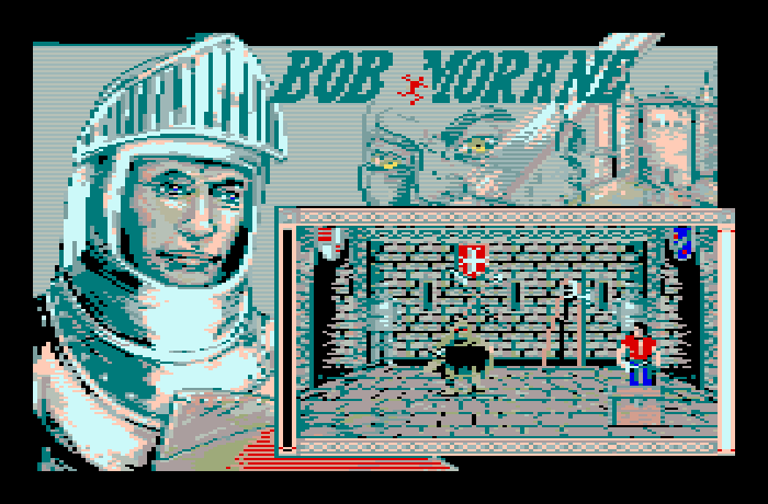 Bob Morane: Chevalerie 1 Thomson MO Screenshot: Located a chest...but watch out, someone approaches!
