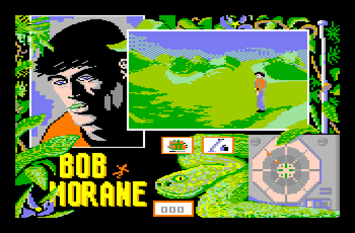 Bob Morane: Jungle 1 Thomson MO Screenshot: Not much here...which way should I go?