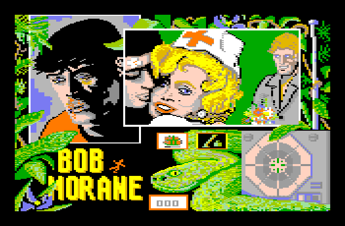 Bob Morane: Jungle 1 Thomson MO Screenshot: Game over.