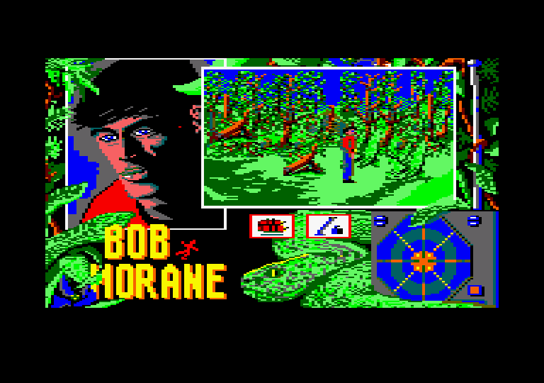 Bob Morane: Jungle 1 Amstrad CPC Screenshot: Lost in the jungle...