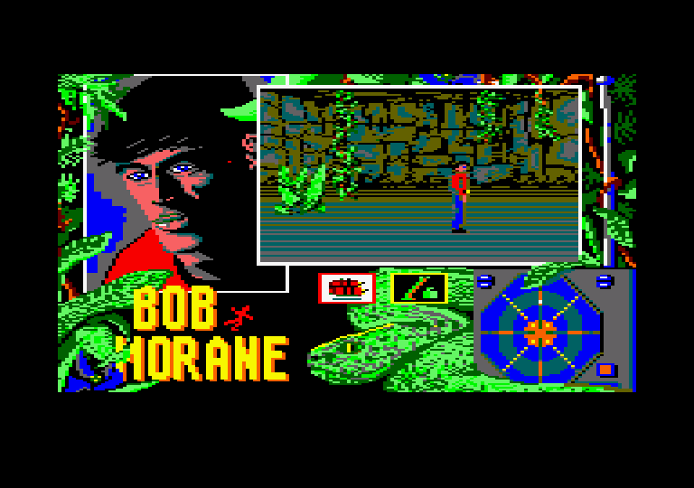 Bob Morane: Jungle 1 Amstrad CPC Screenshot: Entered a temple of some sort...