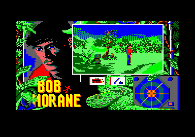 Bob Morane: Jungle 1 Amstrad CPC Screenshot: Exploring the jungle...