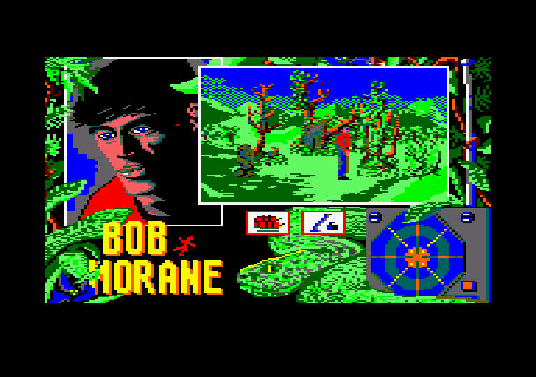 Bob Morane: Jungle 1 Amstrad CPC Screenshot: Exploration continues...