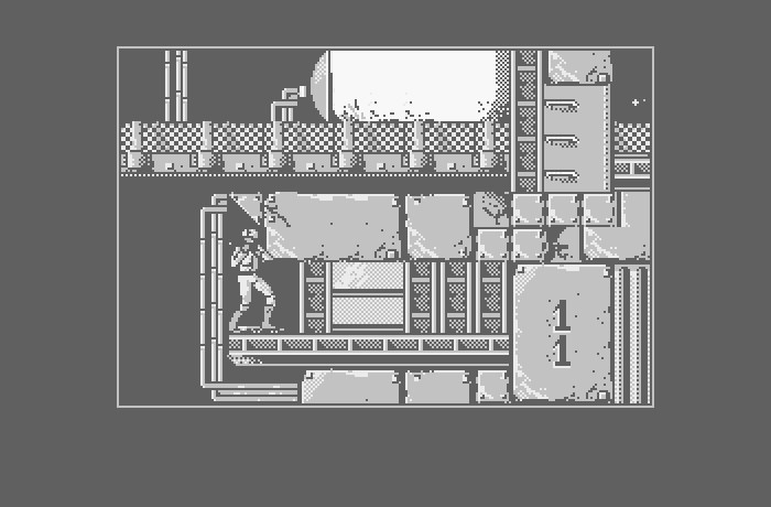 Bob Morane: Science Fiction 1 Thomson TO Screenshot: This opponent got me! The screen fades to black and white...