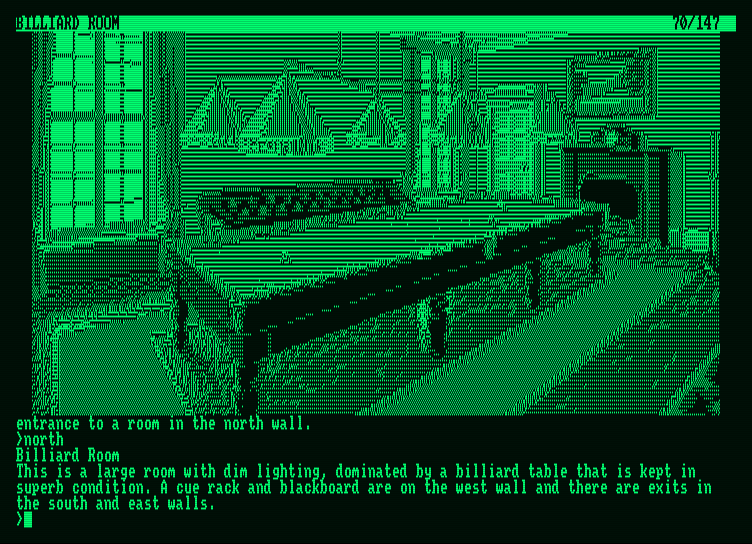 Guild of Thieves, The Amstrad PCW Screenshot: The billiard room.