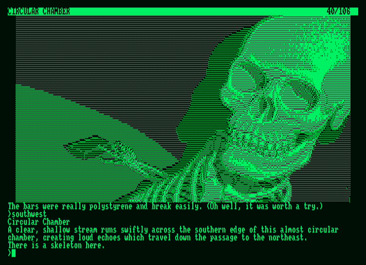 Guild of Thieves, The Amstrad PCW Screenshot: A skeleton?!