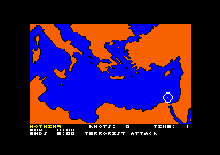 PHM Pegasus Amstrad CPC Screenshot: Scenario map.