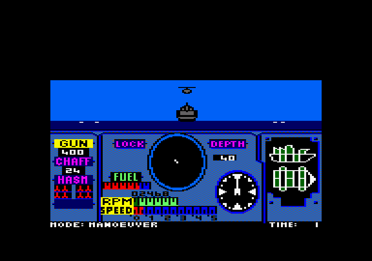 PHM Pegasus Amstrad CPC Screenshot: Another ship in view.