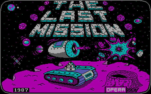 Last Mission, The IBM PC/Compatibles Screenshot: Title screen.